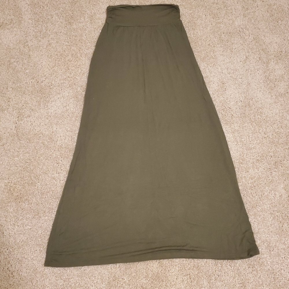 Olive Green Maxi Skirt